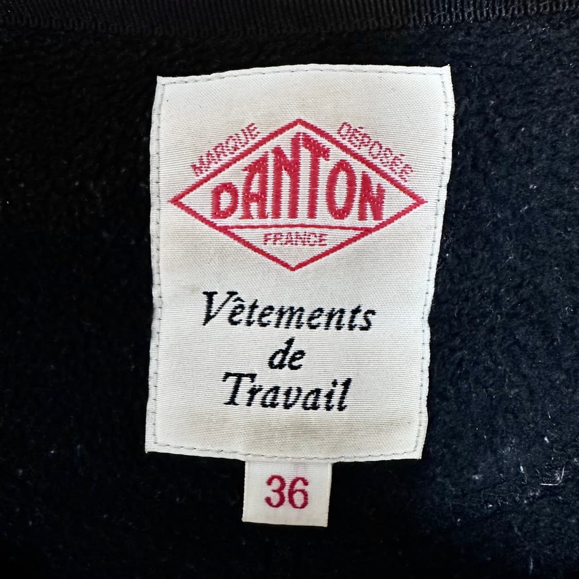 단톤 블랙 노카라 플리스 자켓 상품이미지5