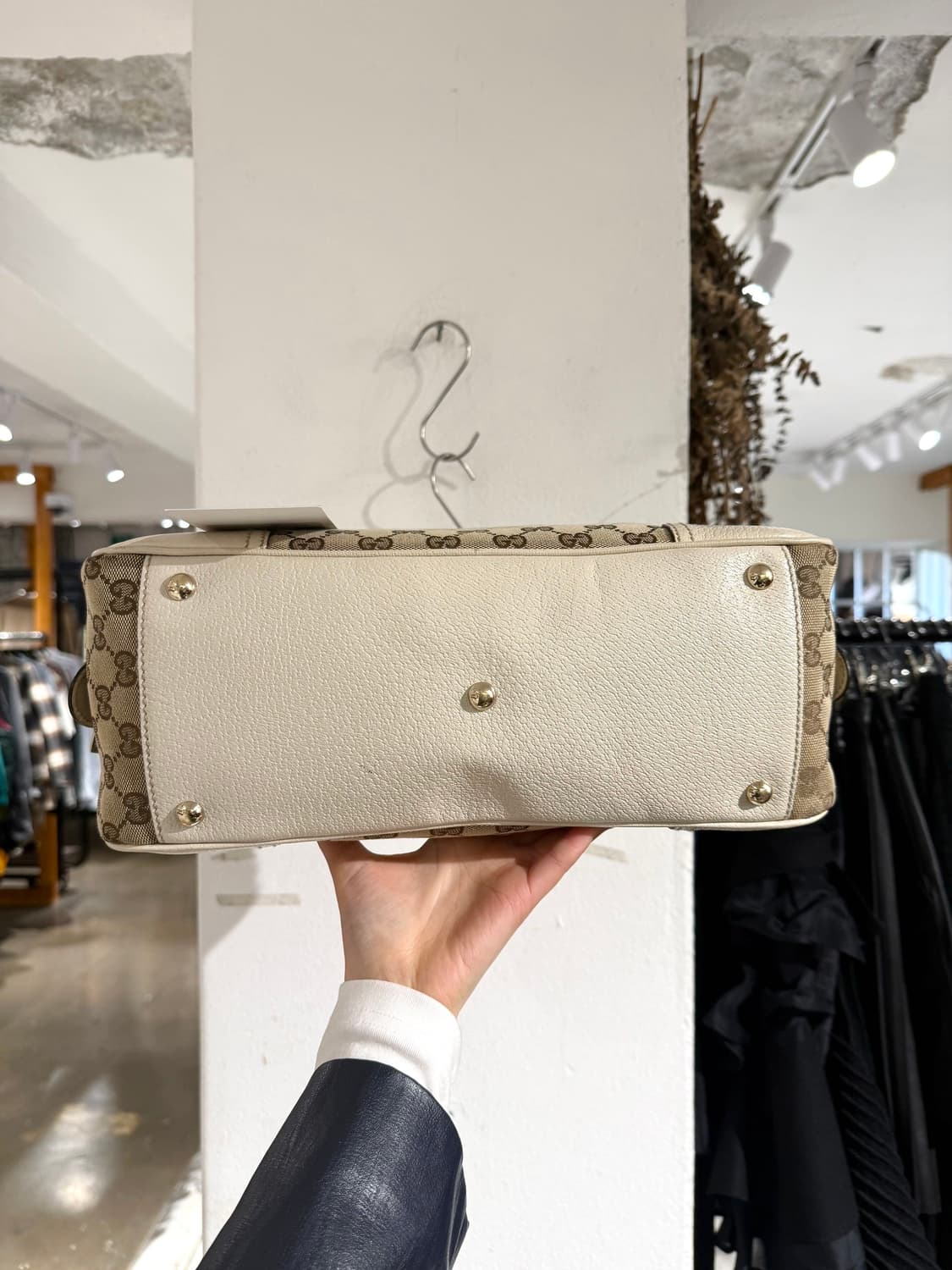 구찌 GG 캔버스 프린시 리본 바게트백 상품이미지6