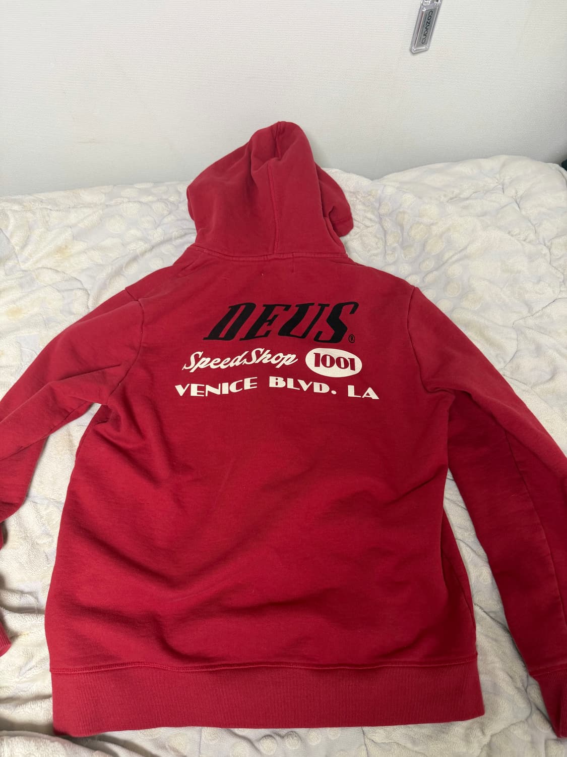 데우스 빈티지 빨강 후드 라지 상품이미지2