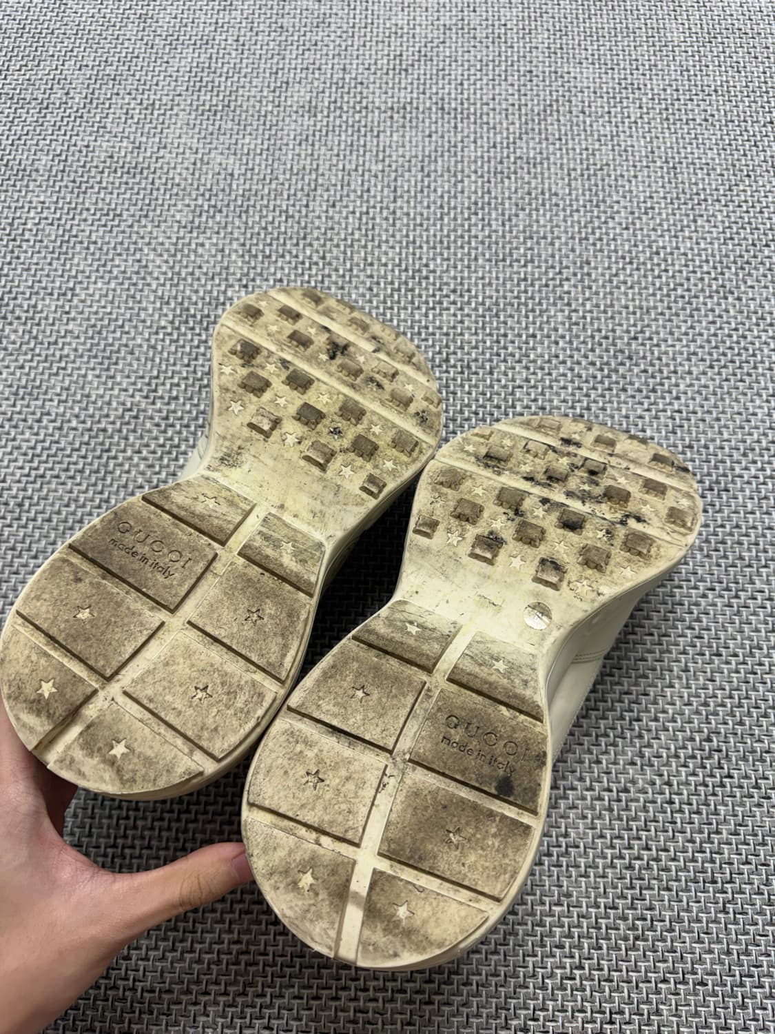 구찌 라이톤 띠로고 아이보리 스니커즈 신발 상품이미지8