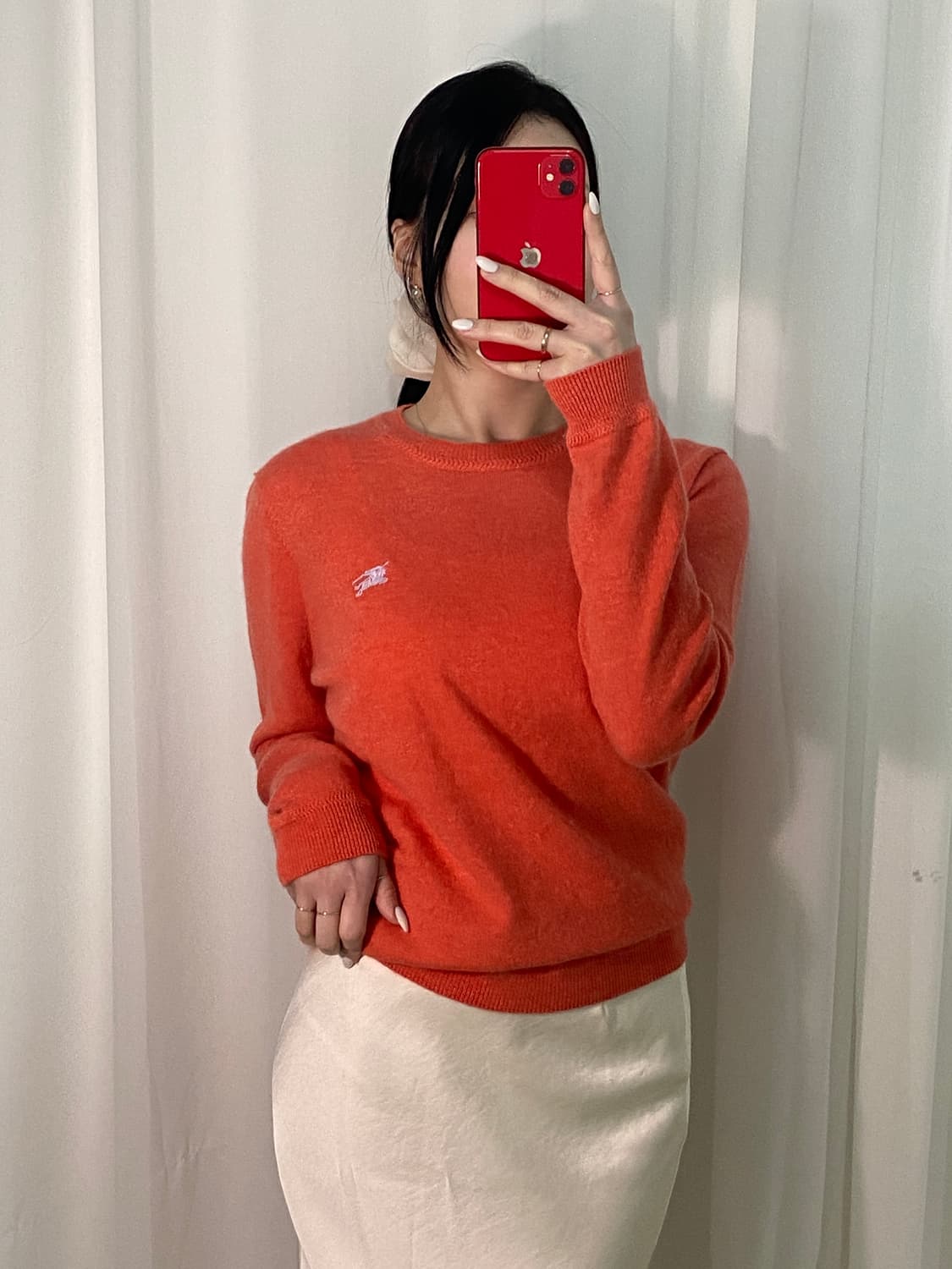 버버리 100%캐시미어 기마로고 니트 상품이미지2