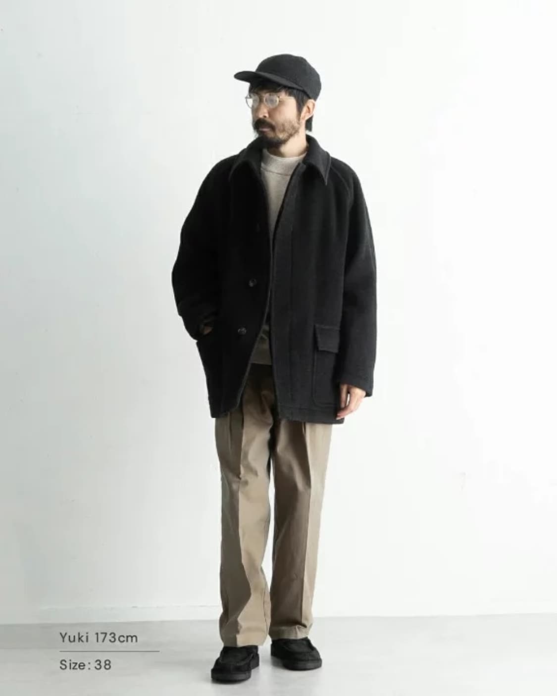 24fw 캡틴선샤인 숏 트래블러 코트 42 블랙 상품이미지1