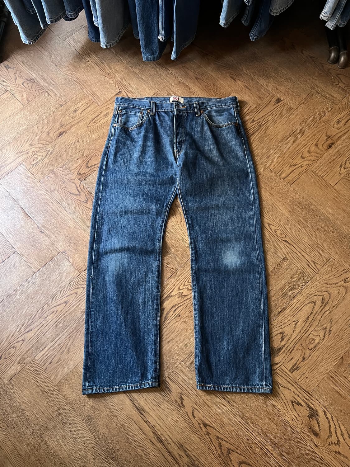 [36]00's 리바이스 501 빈티지 워싱 스트레이트 데님 팬츠 상품이미지2