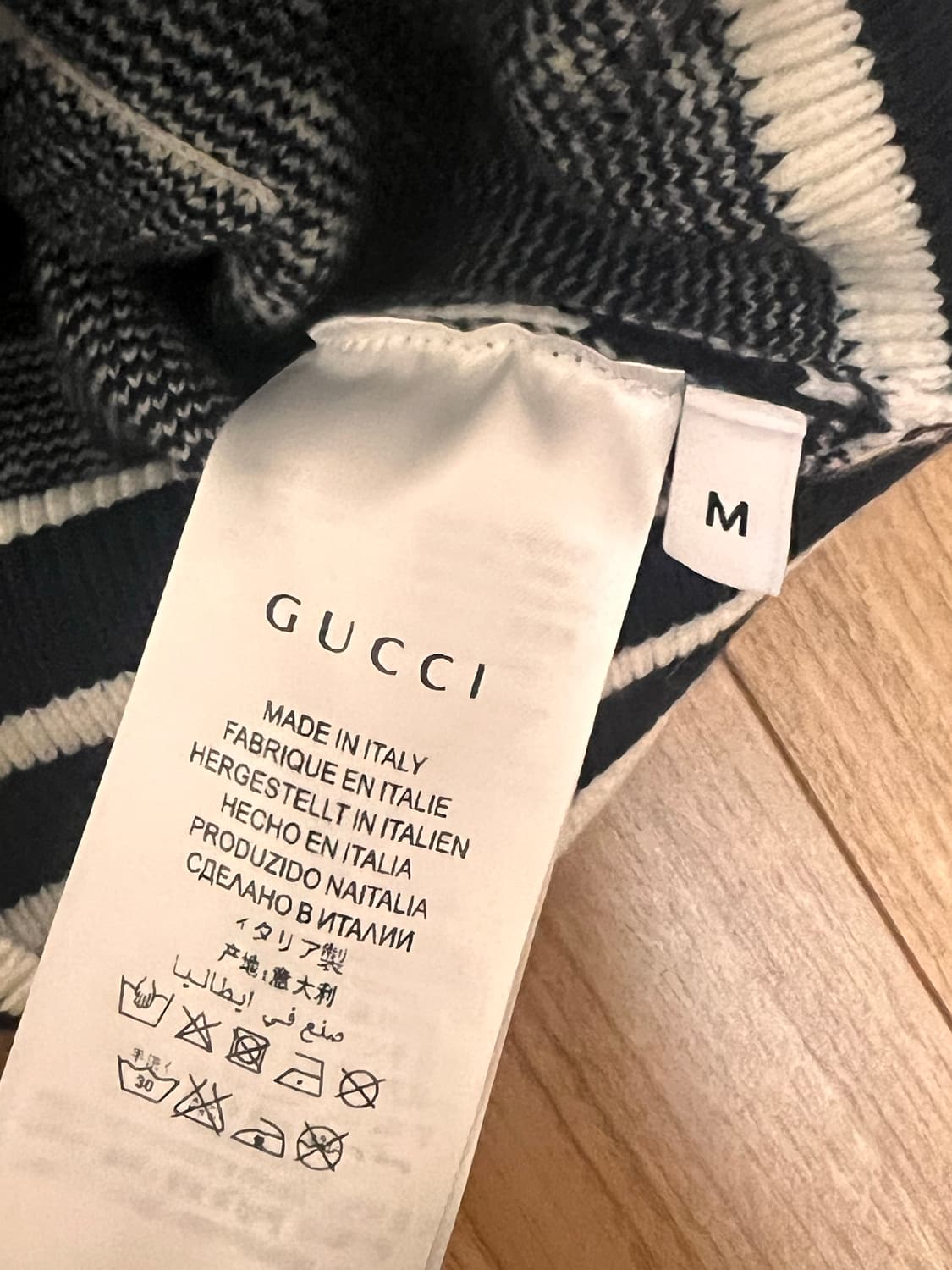 구찌 GG 패턴 가디건 M 네이비 상품이미지4