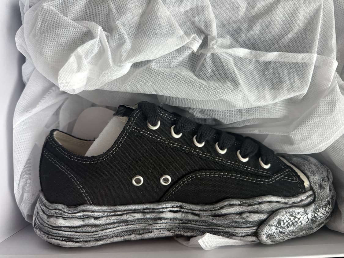 [42]미하라 야스히로 행크 OG 솔 가먼트 다이드 캔버스 로우탑  상품이미지2