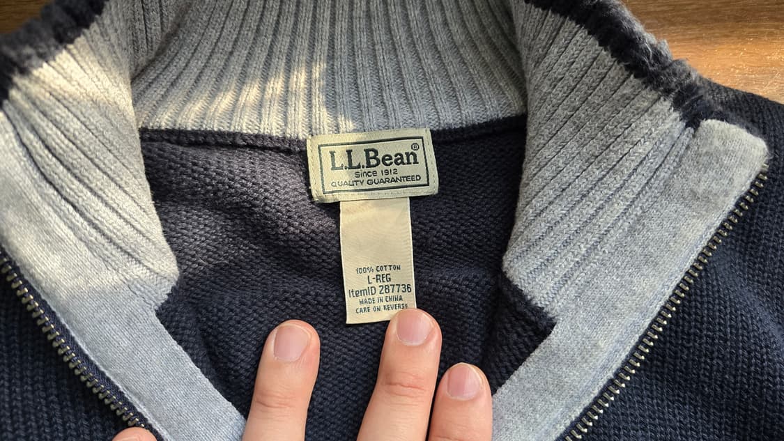 L.L.Bean 엘엘빈 하프집업 니트 L 상품이미지3