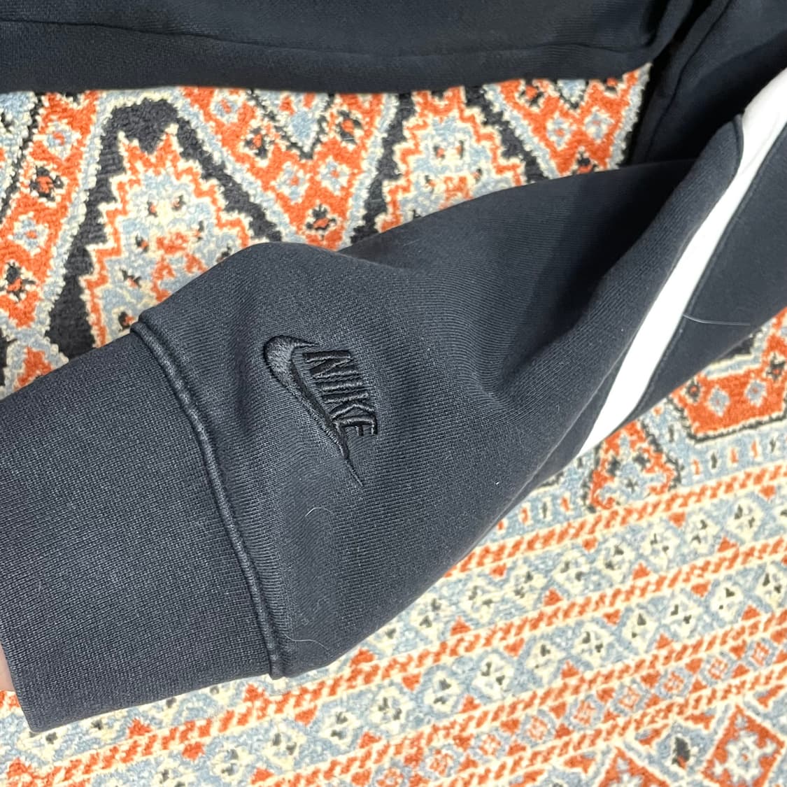 나이키 빅스우시로고 블랙 기모 후드집업 남성XL 상품이미지3