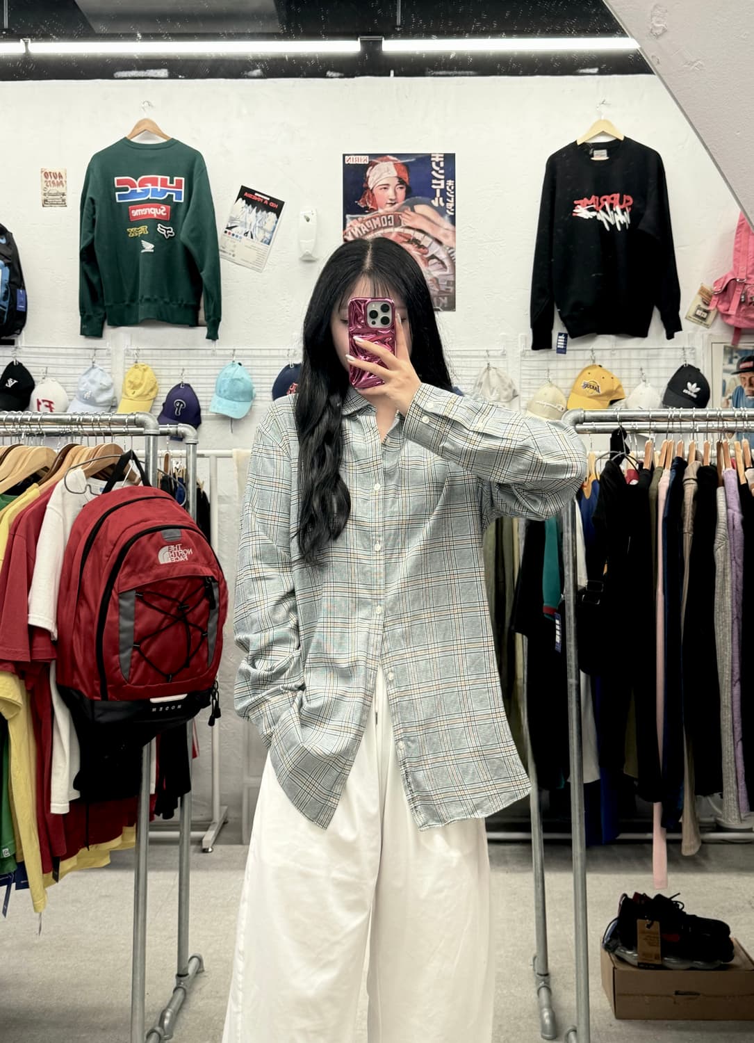 빈폴 스포츠 체크무늬 남방 셔츠 3XL 상품이미지1