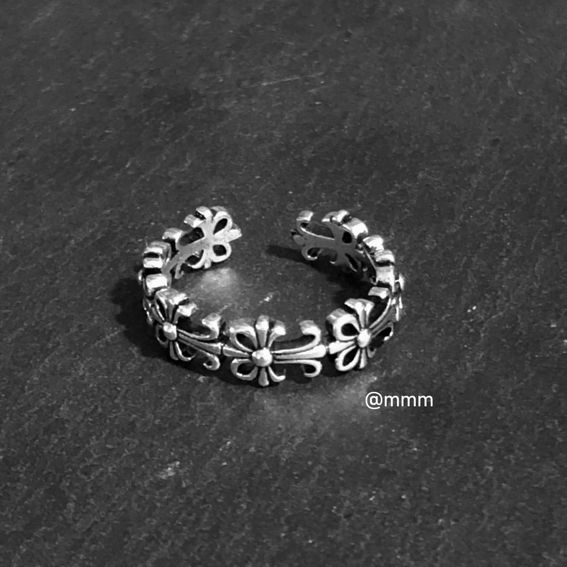 크로스 반지 크롬 오픈링 상품이미지3