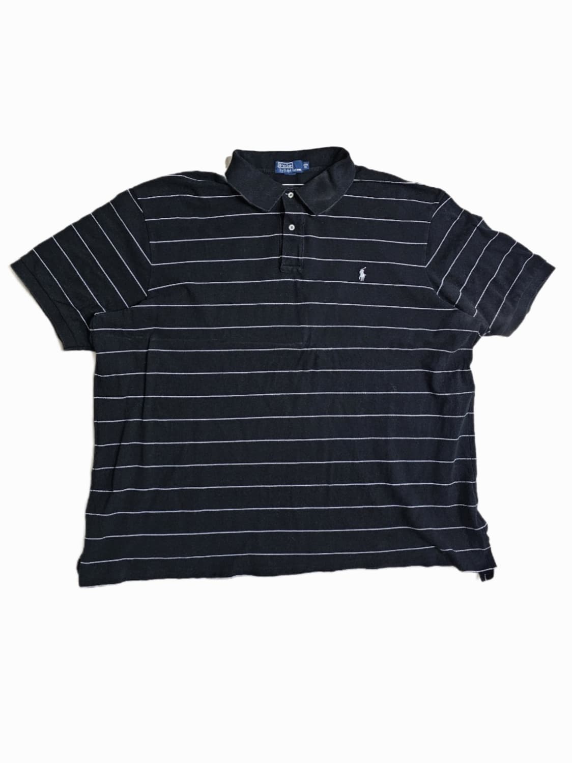 폴로 랄프로렌 스트라이프 카라티 블랙 4XB 상품이미지1