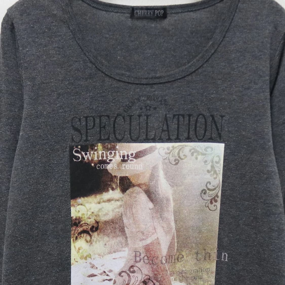 체리팝 크랙 프린팅 유넥 긴팔 티셔츠 63460 상품이미지4