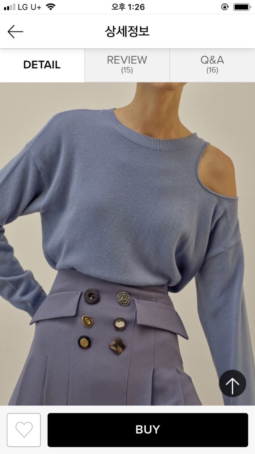 페이우 어깨트임 캐시미어 니트  상품이미지2