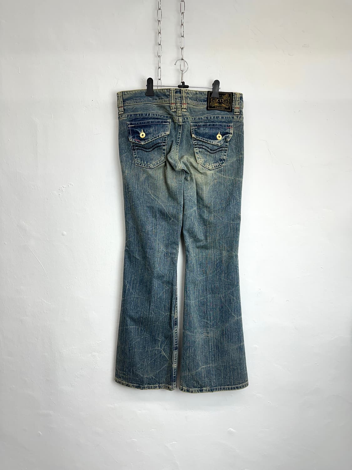 Sand-Washed Flare Jeans 상품이미지6