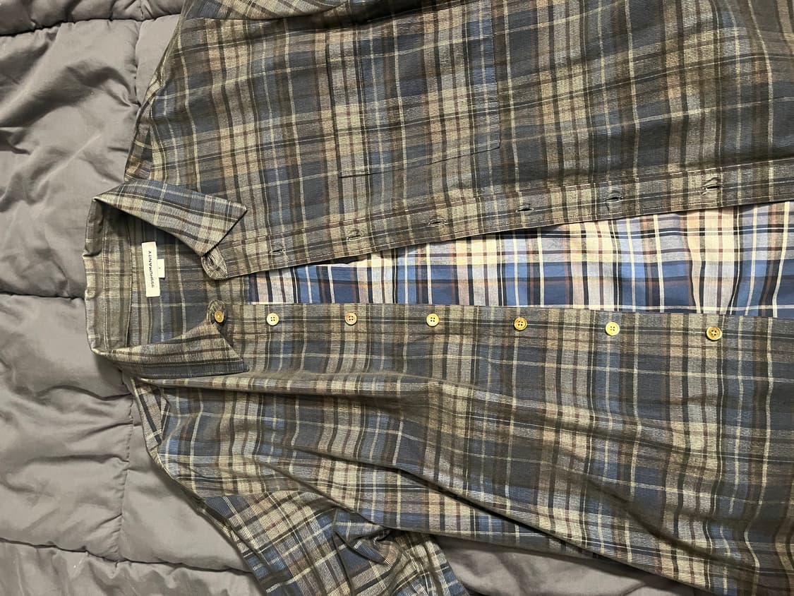 999휴머니티 모시체크셔츠 V7 1사이즈 상품이미지2