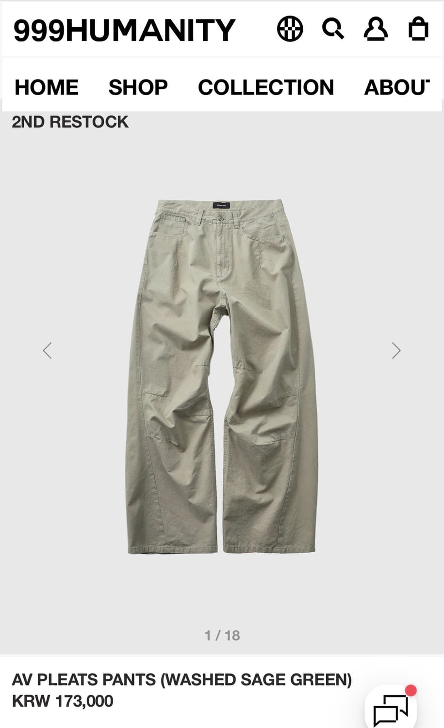 999휴머니티 av pleats pants 상품이미지1