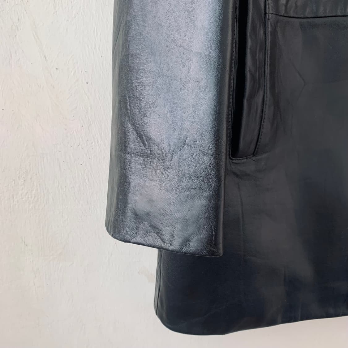 바나나리퍼블릭 램스레더 카코트 블랙 상품이미지5