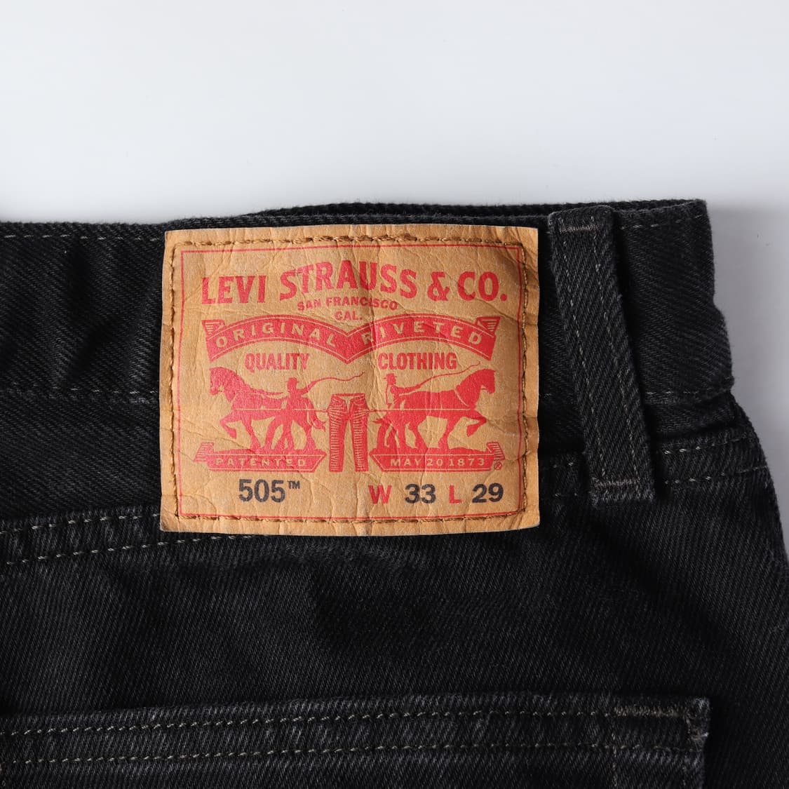 리바이스 505 데님 팬츠 블랙 33 상품이미지5