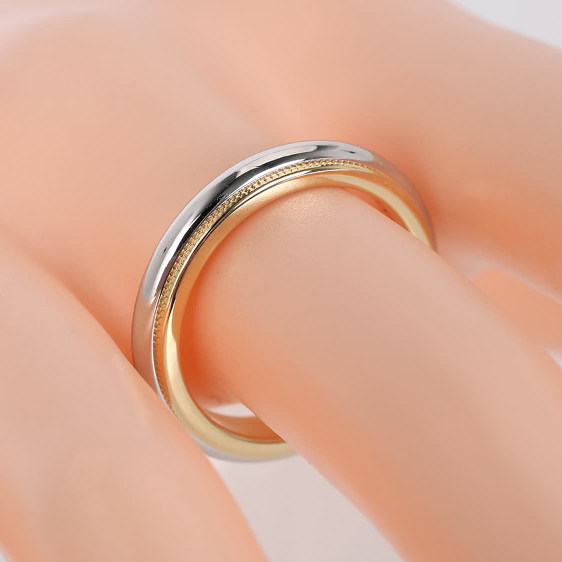티파니 투게더 밀그레인 밴드링 3.5MM 18K 콤비 반지 9호 상품이미지6