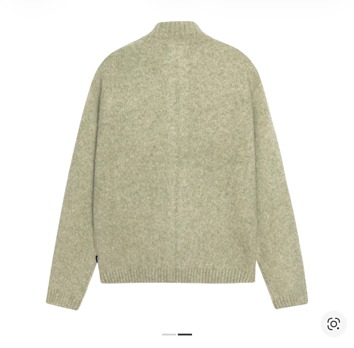 [L] 스투시 풀 집 브러쉬드 메리노 스웨터 세이지 상품이미지2