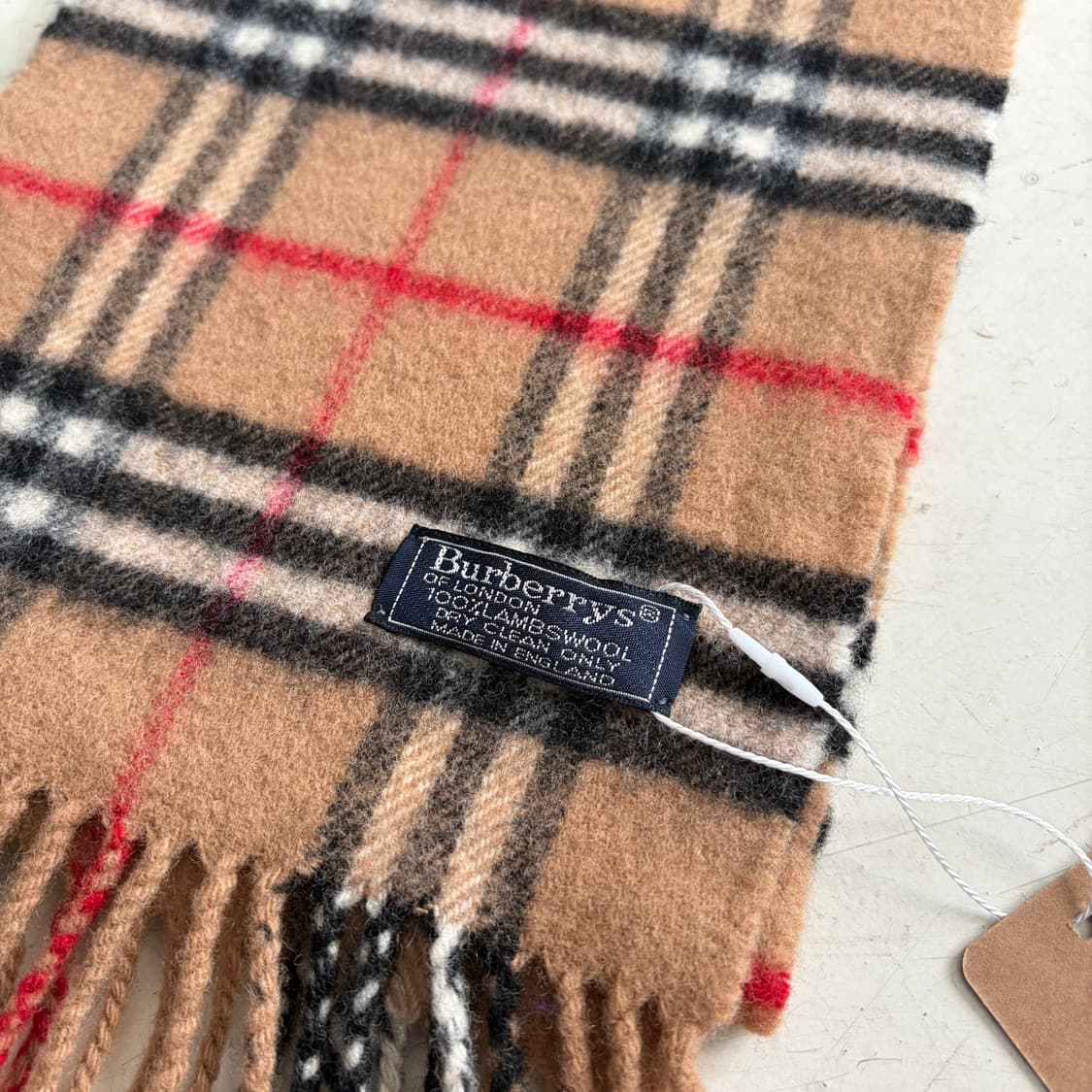 90s 버버리 숏 빈티지 울 머플러 OS 상품이미지2