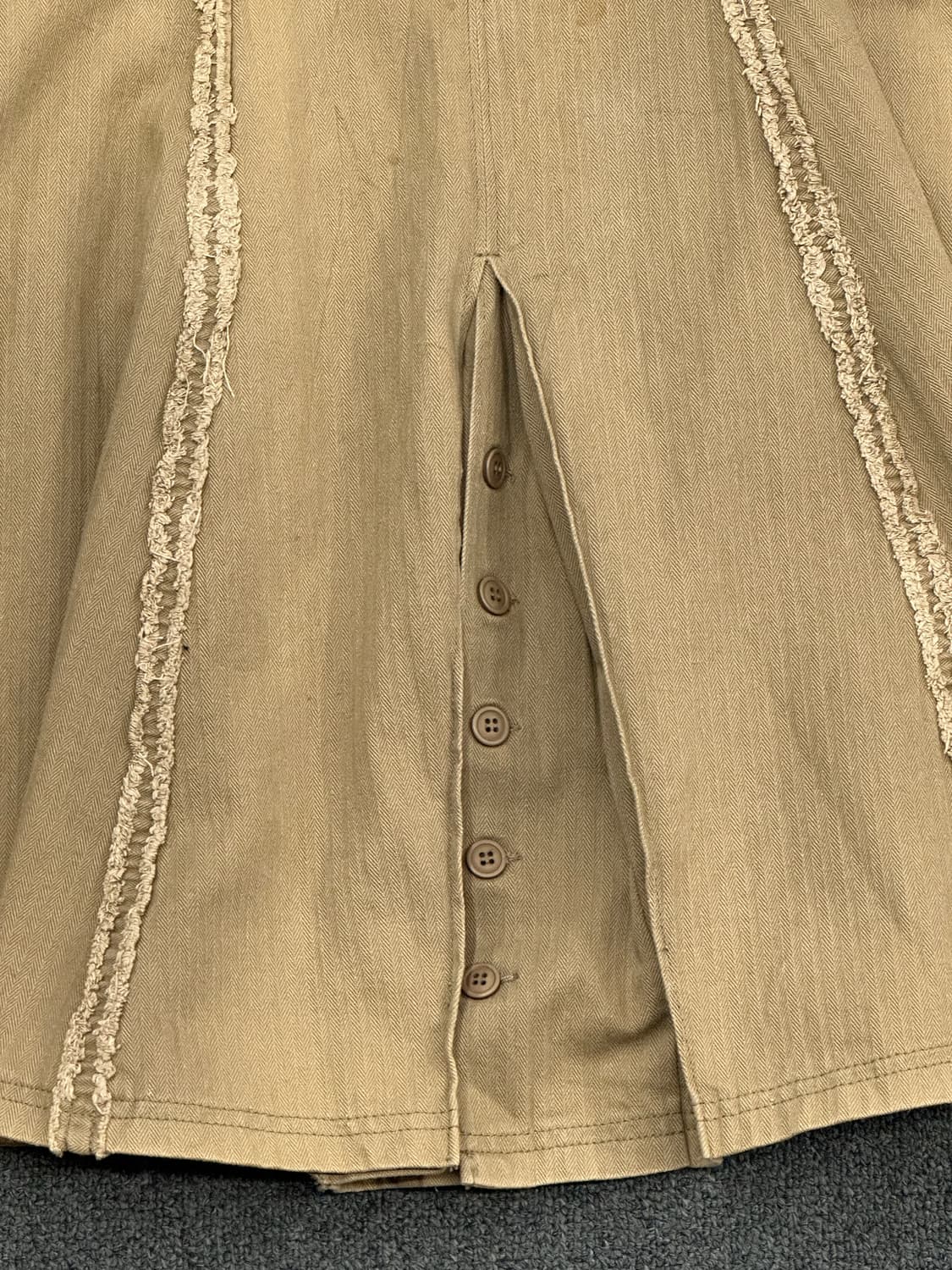 9)Japanese vintage 그런지 베이지 롱 스커트 상품이미지5