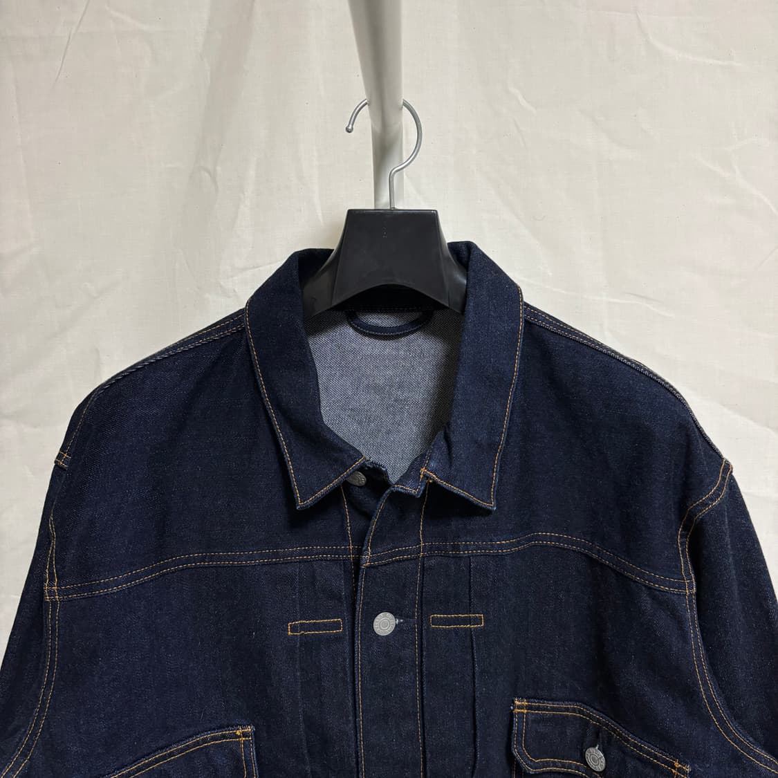 지유 2세대 신치백 생지 데님 트러커 자켓 / XL 상품이미지2