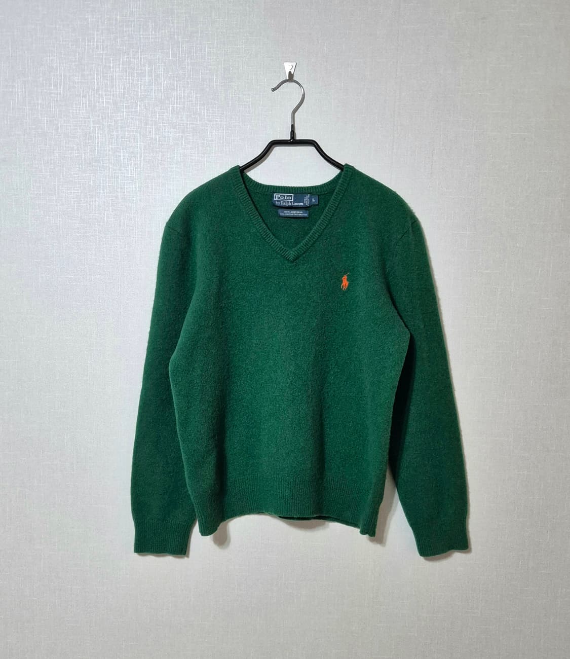 폴로 램스울 브이넥 니트 상품이미지1
