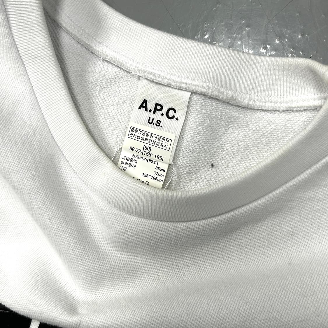 아페쎄 화이트 프린팅 스웻셔츠  상품이미지4