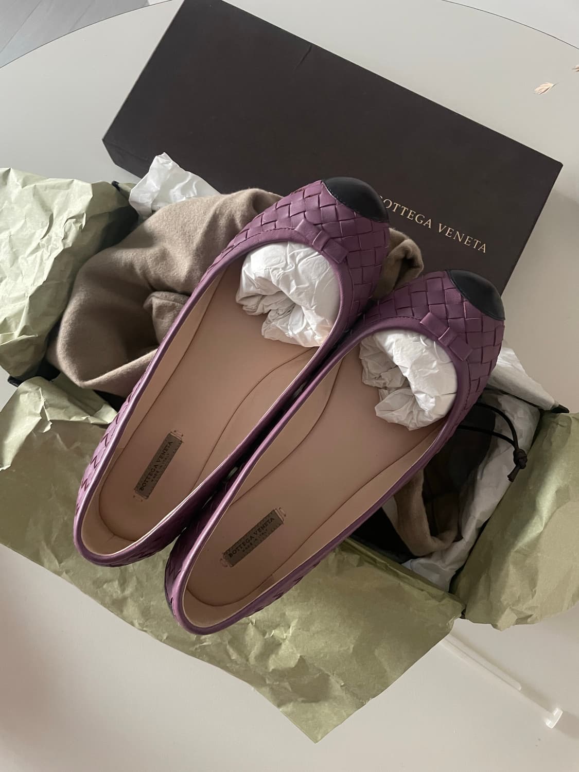 (풀셋) 보테가베네타 인트레치아토 위빙 플랫슈즈 38 상품이미지1