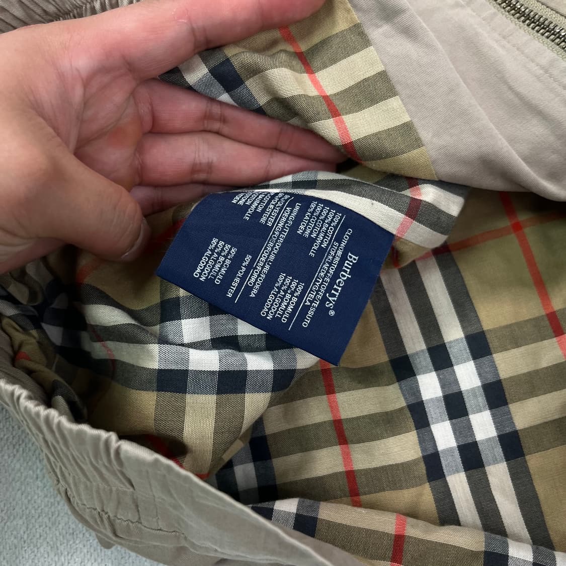 100 버버리 아카이브 로고 블루종 자켓 상품이미지8