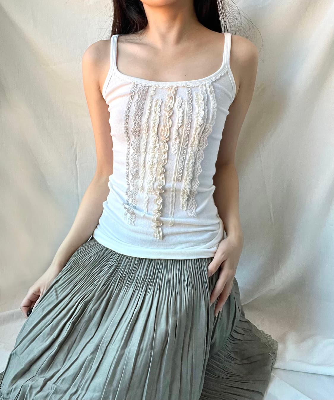 Abecrombie frill silm top 상품이미지1