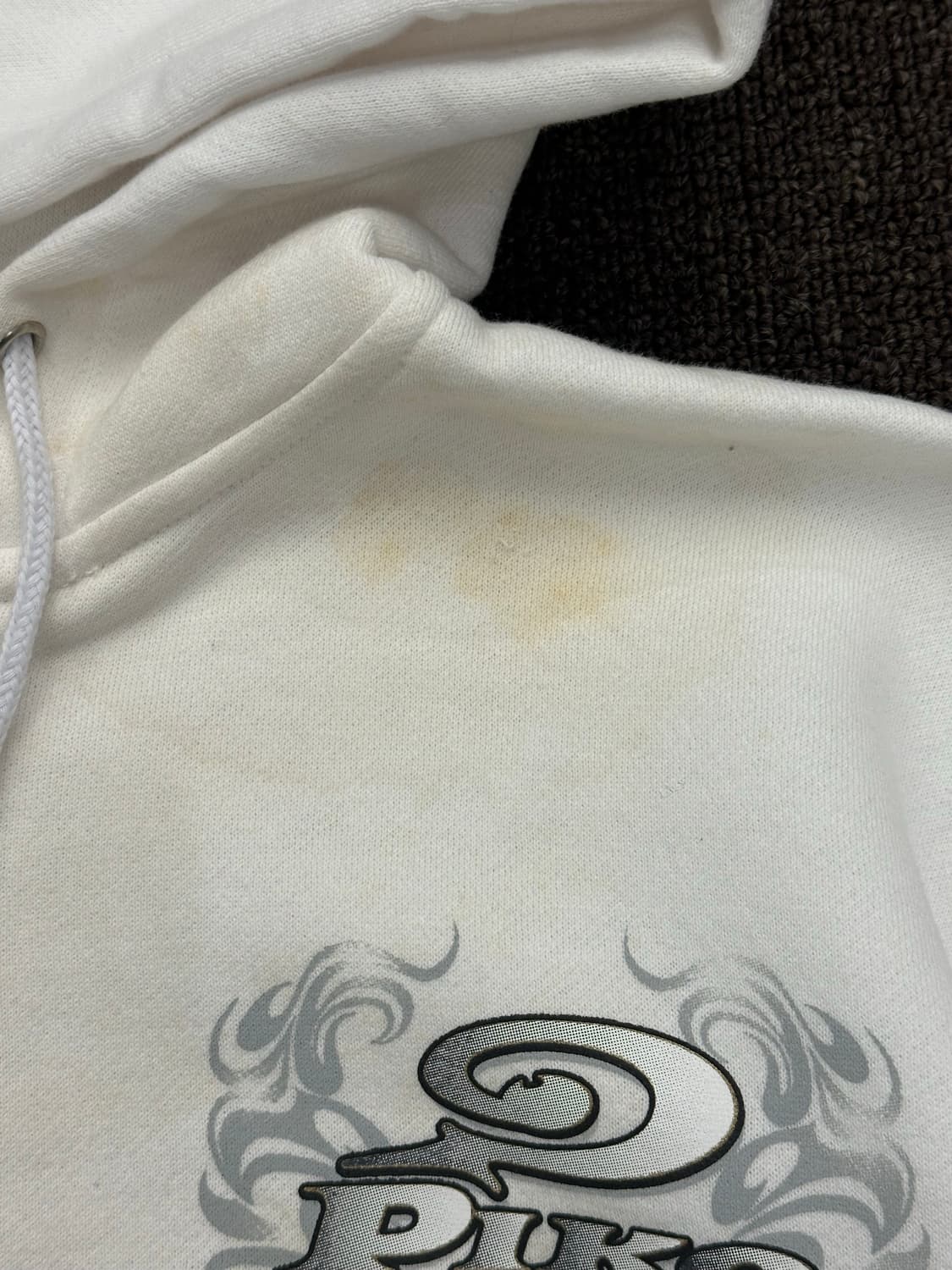 M)PIKO vintage 트리발 화이트 후드집업 상품이미지3