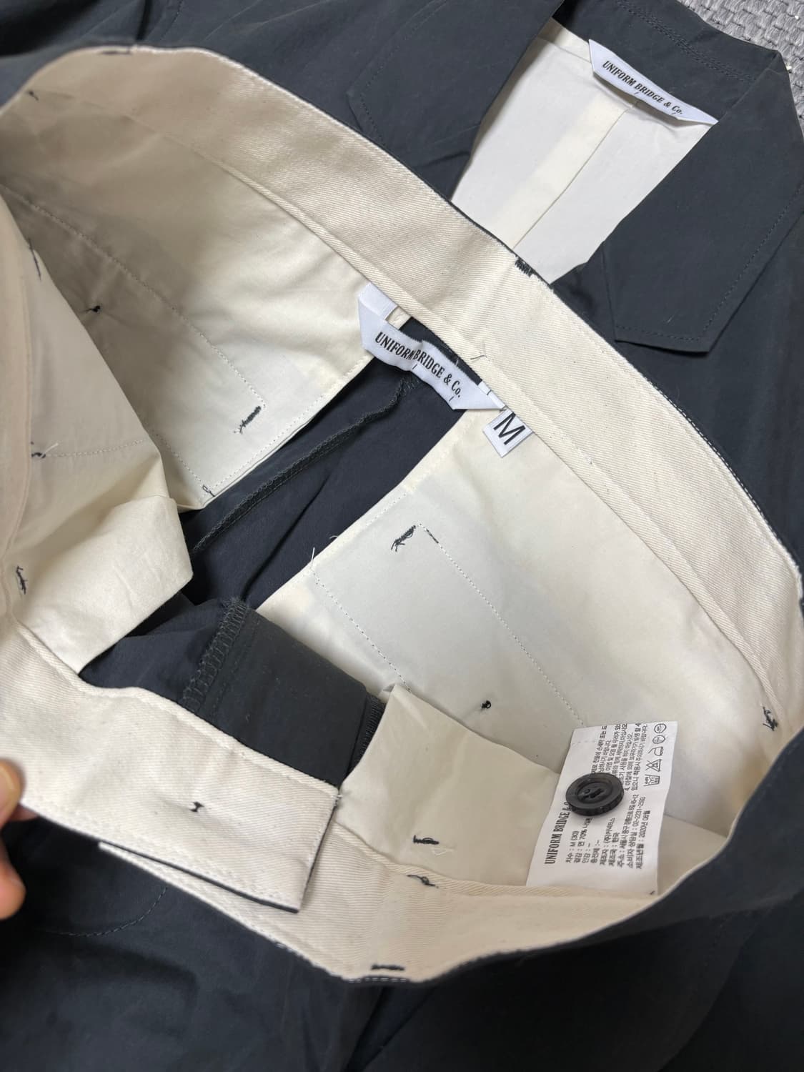 유니폼브릿지 코튼 나일론 다크그레이 셋업 M 상품이미지6