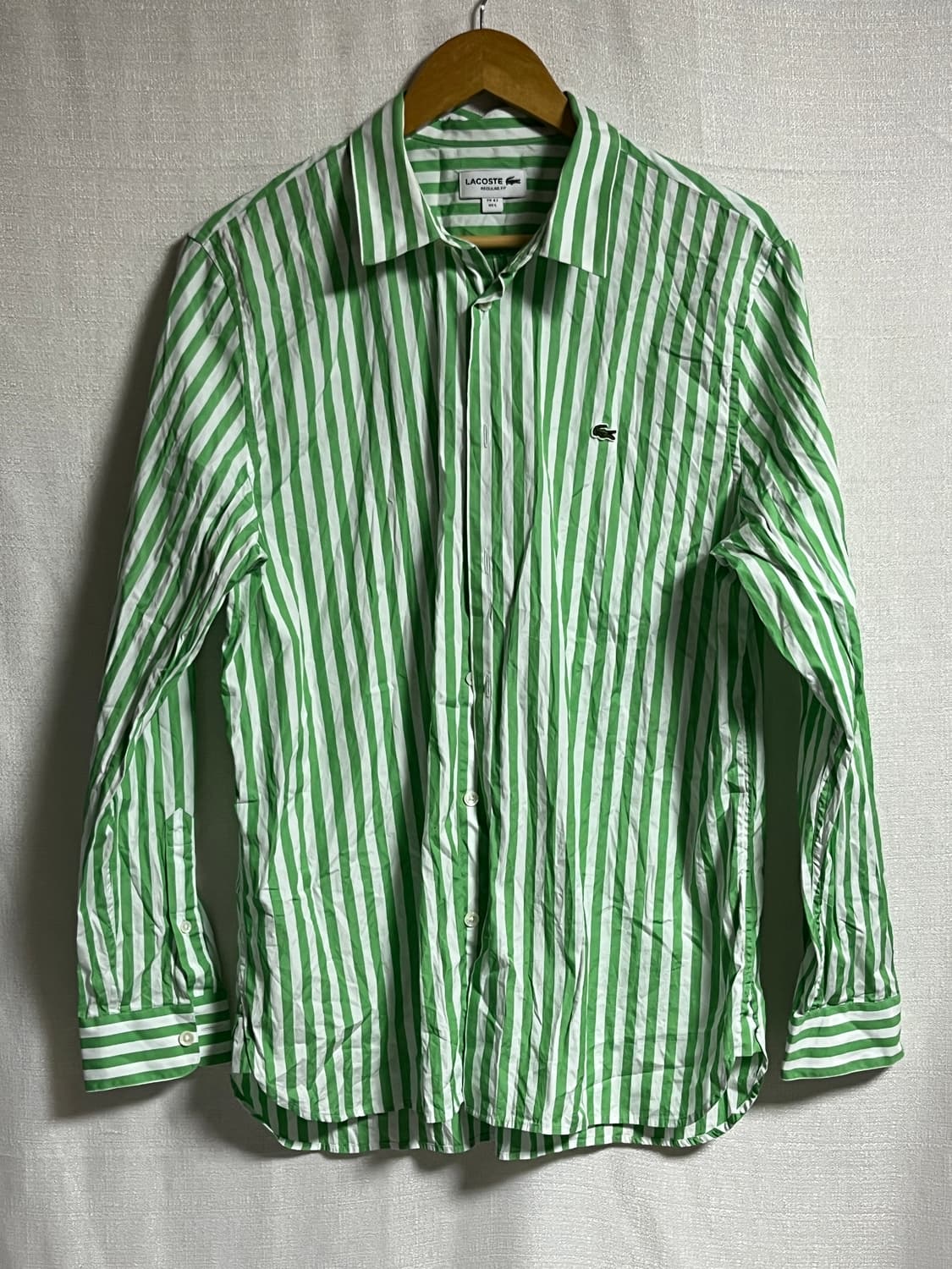 새상품 공용 라코스테 레귤러핏 스트라이프 셔츠 남방 L 상품이미지1