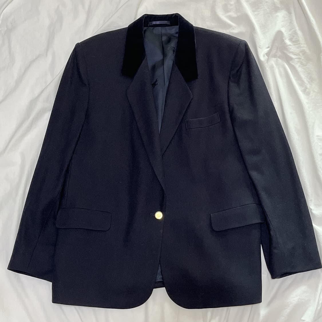 빈티지 ) burberry 버버리 벨벳카라 테일러자켓 상품이미지2