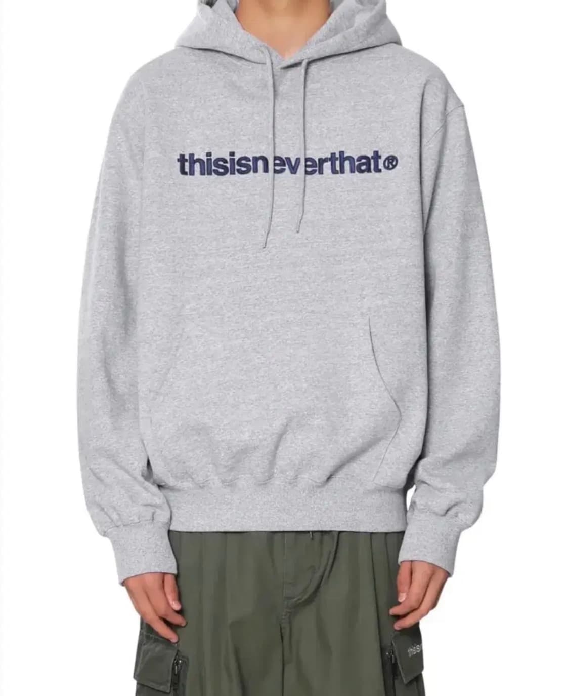 디스이즈네버댓 T로고 스웻 후드티 헤더그레이 M 상품이미지4