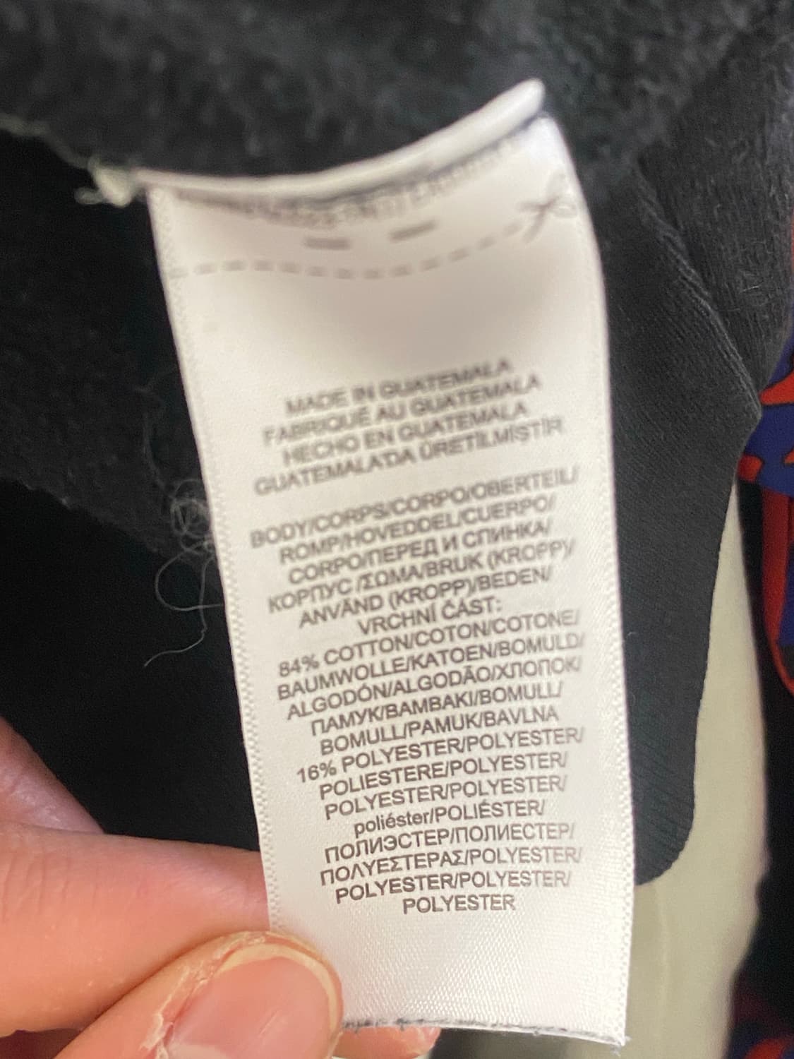 폴로 랄프로렌 톤온톤 로고 기모 맨투맨 블랙 상품이미지4