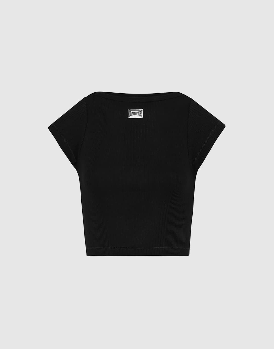[S]장폴고티에 25ss 로고 패치 티셔츠/블랙 상품이미지5