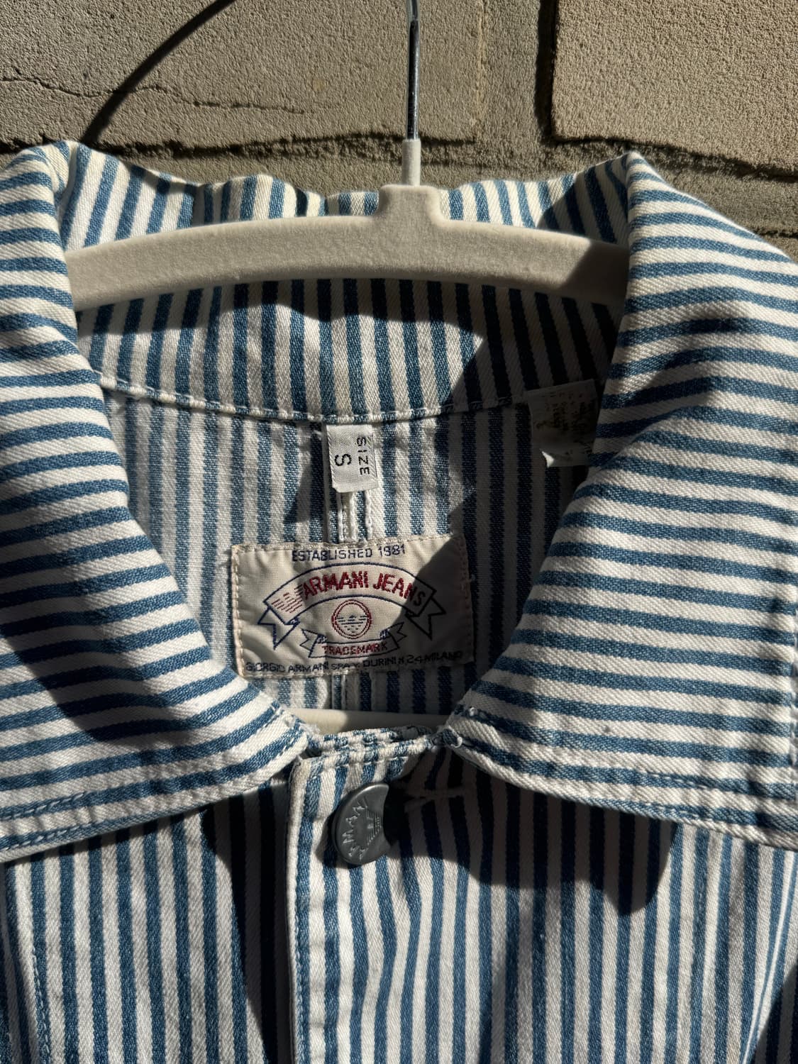 90s armani jeans stripe jacket 상품이미지4