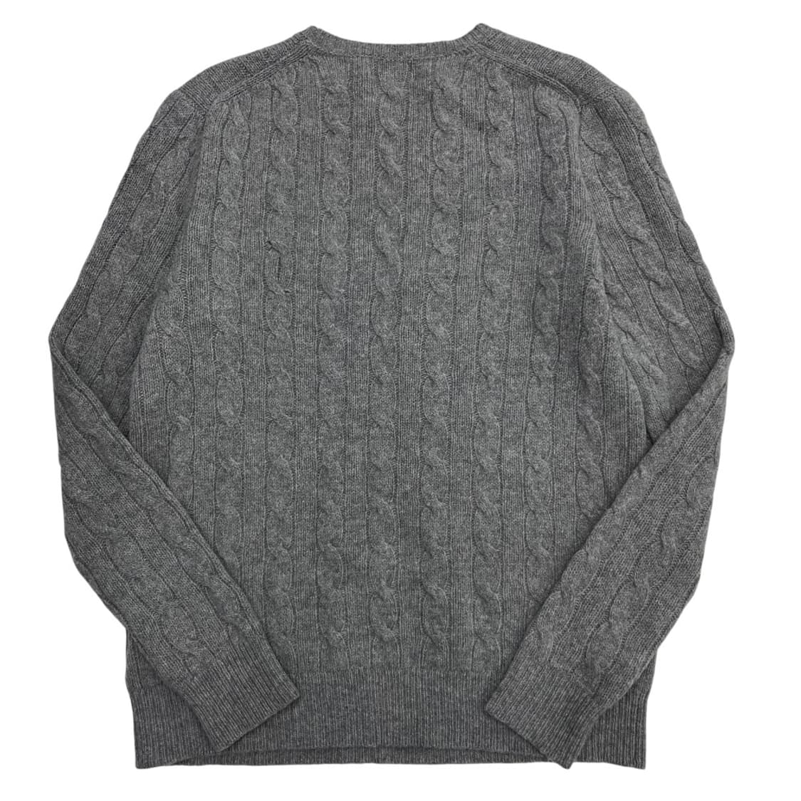  폴로 랄프로렌 화이트포니 그레이 꽈배기 니트 L 상품이미지3