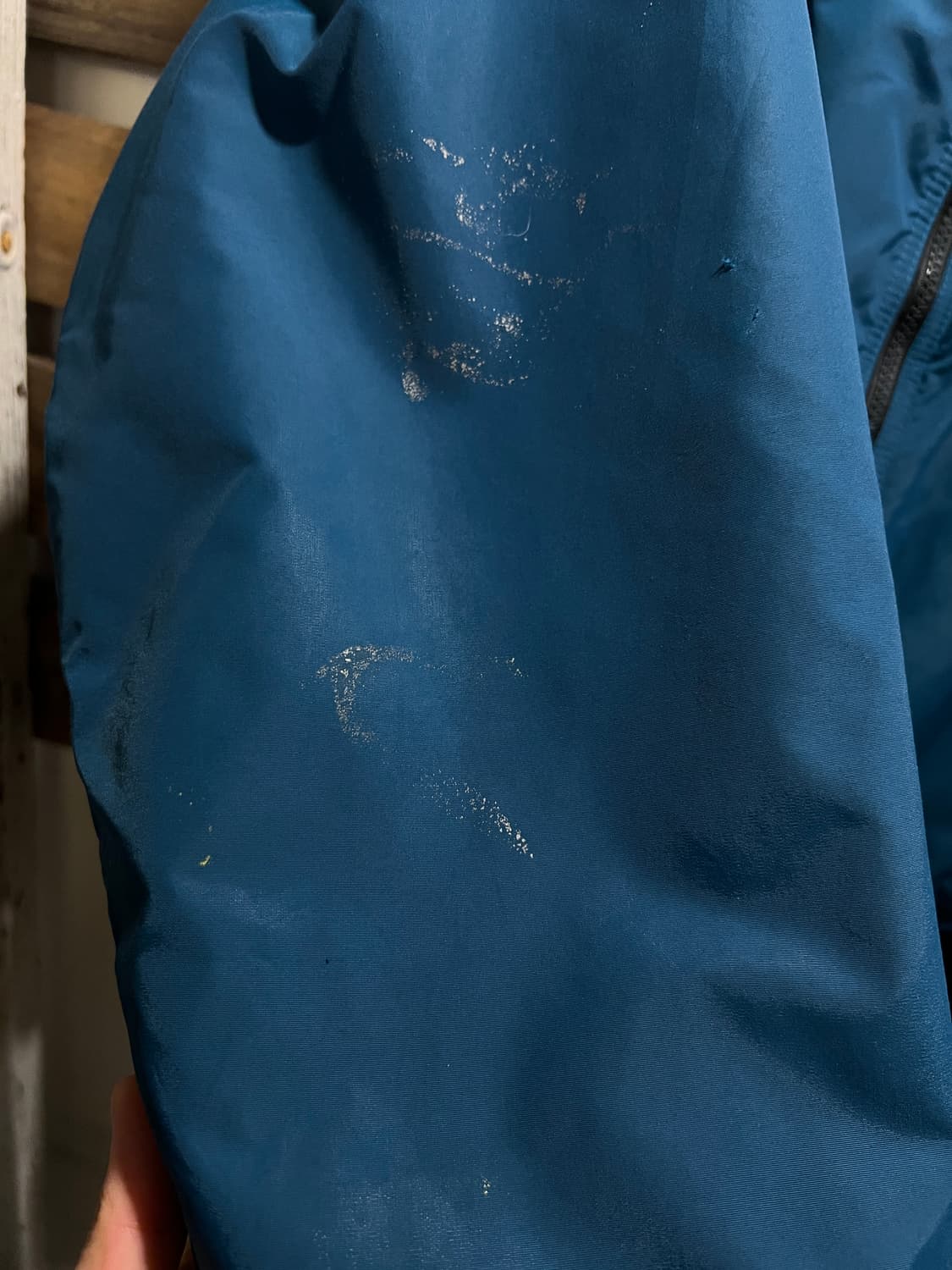 [L]90's 엘엘빈 USA Made 페인티드 블루그린 나일론 웜업 자켓 상품이미지4