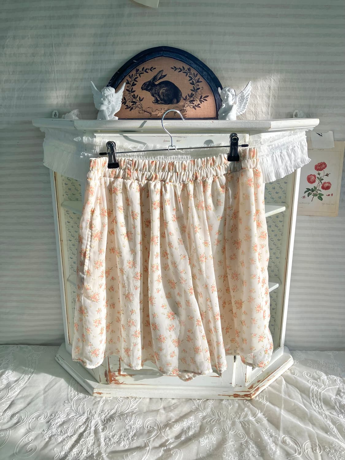 빈티지 잔꽃 쉬폰 반바지 상품이미지4