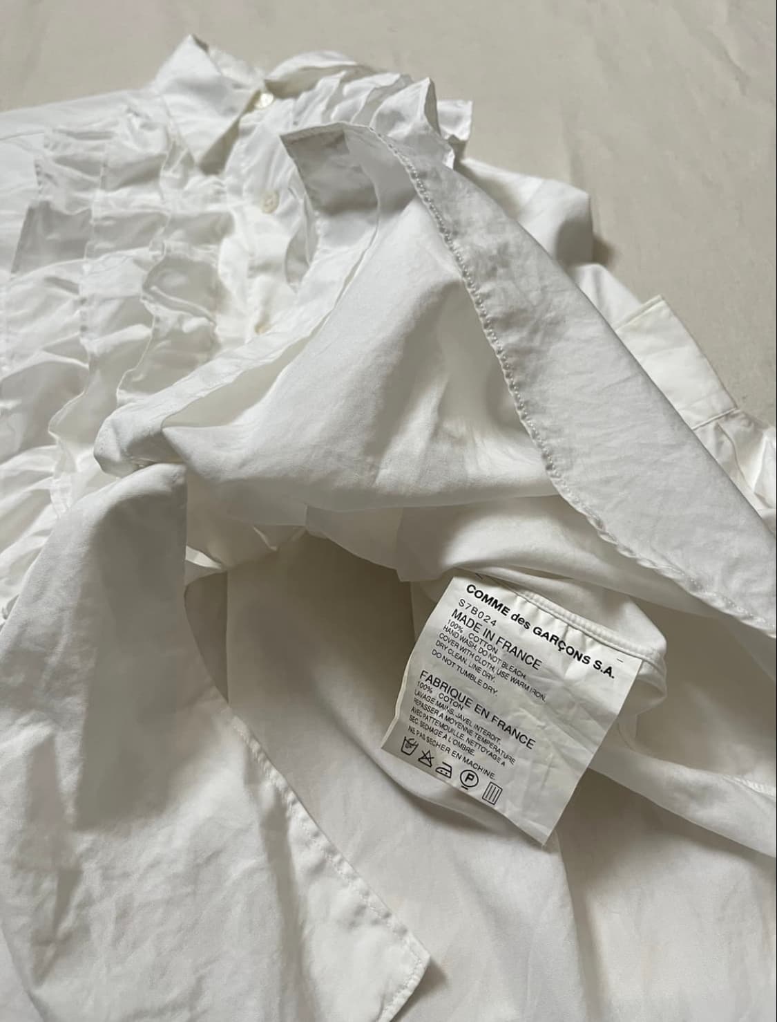 Comme des garsons 러플 셔츠 상품이미지4