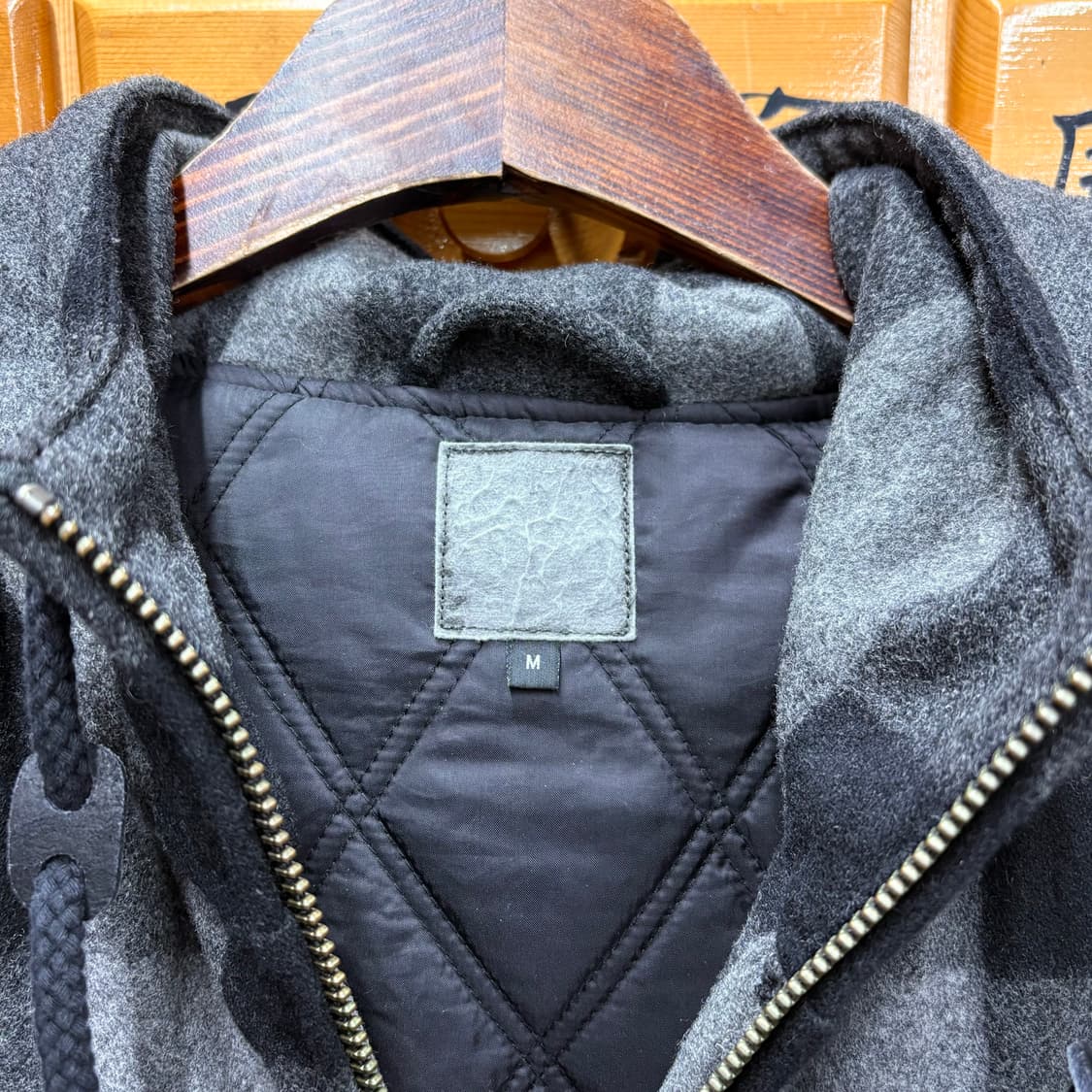 (M) 칼하트 컬트 포켓 디테일 하프 모직 체크 코트 상품이미지5