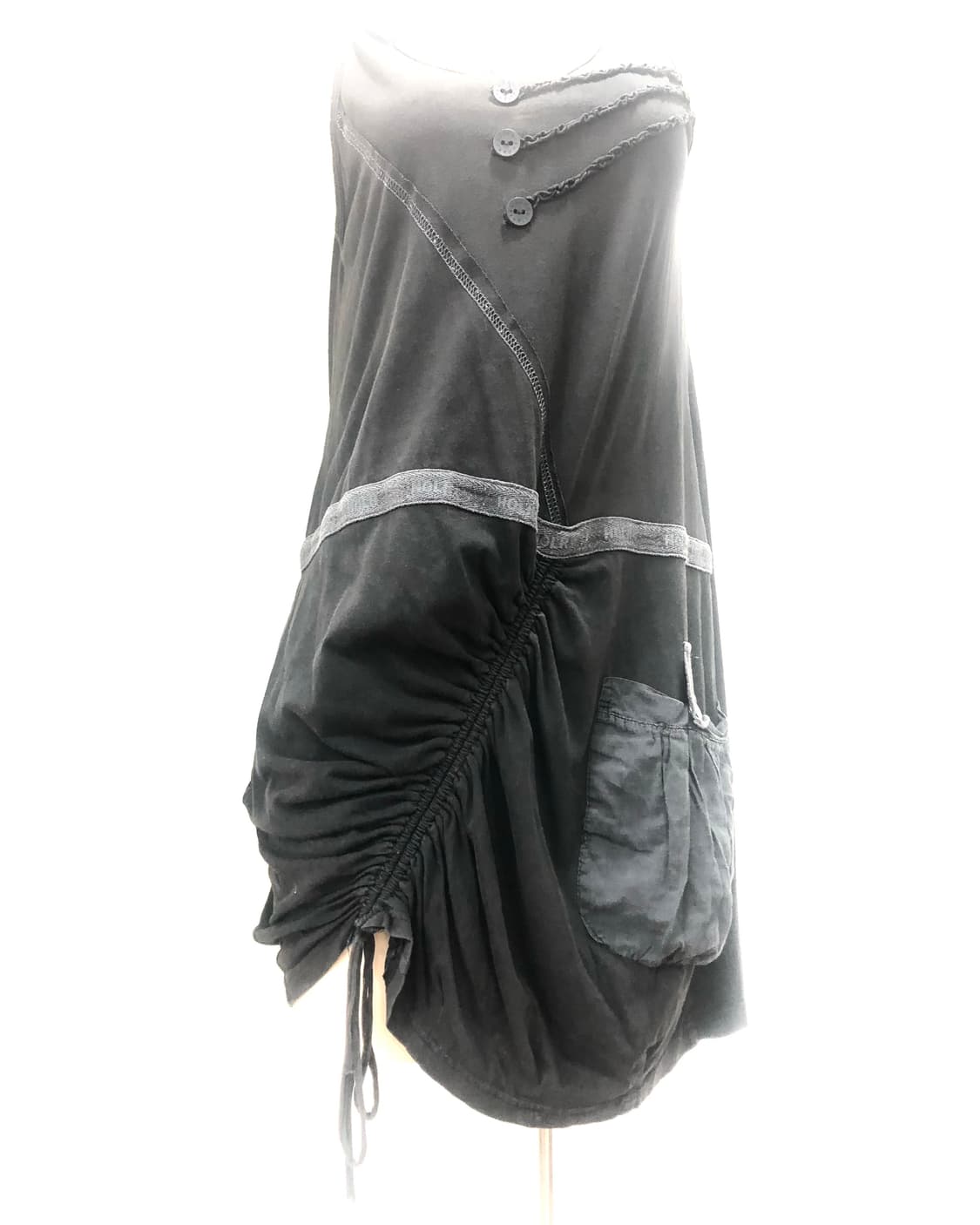 shirring pocket detail black sleeveless  상품이미지3