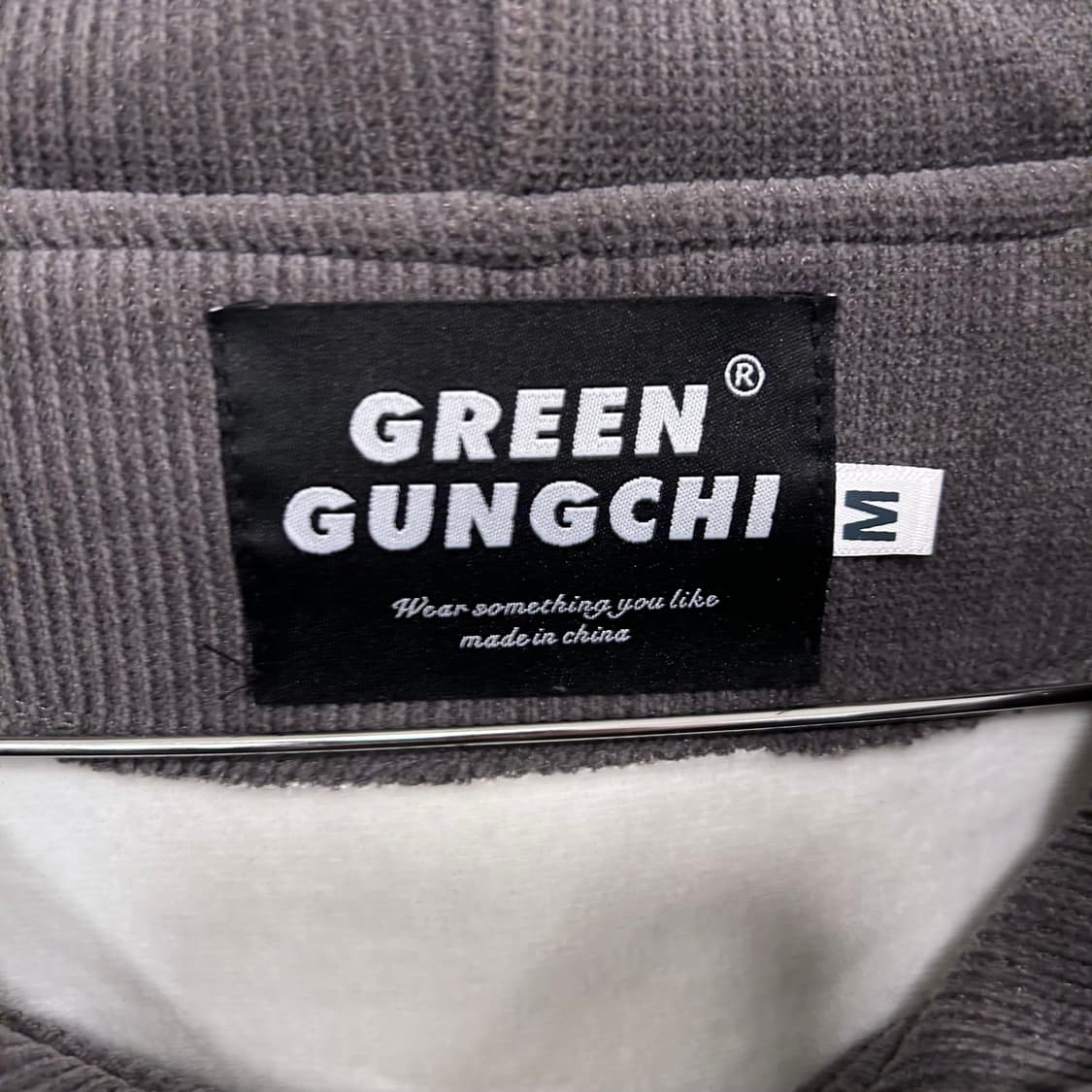 그린신드롬 와플코튼 오버핏 기모 후드집업 상품이미지3