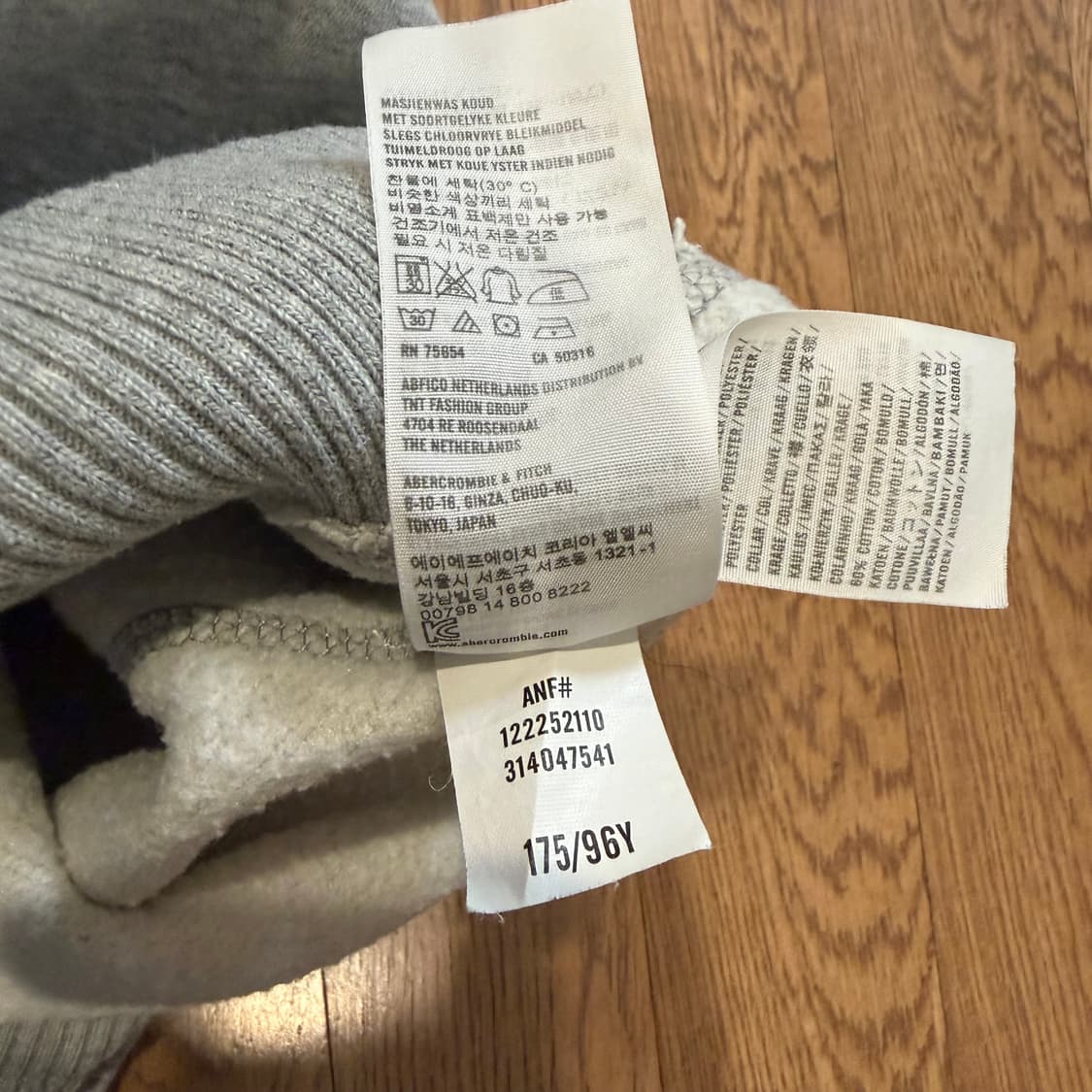 아베크롬비 그레이 미니 로고 버튼 후드 상품이미지4