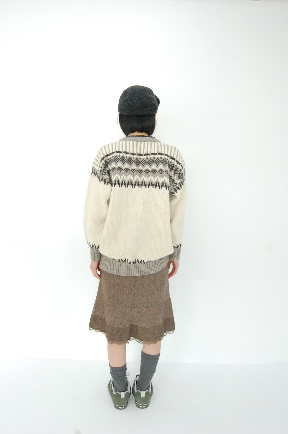 Wool slit lace skirt 상품이미지6