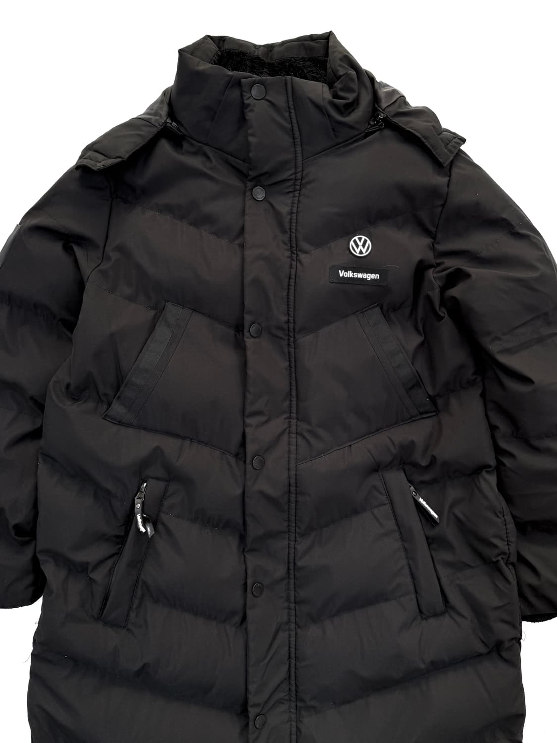 폭스바겐 블랙 롱패딩 상품이미지3