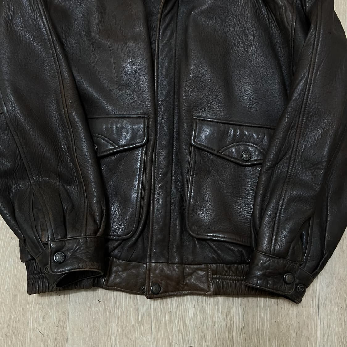CAPRICHO 남성 천연 양가죽 봄버 가죽자켓 XXL/110  상품이미지3